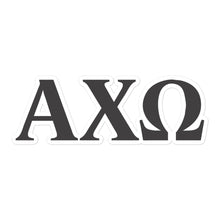 Load image into Gallery viewer, Alpha Chi Omega Sorority Letters Sticker - Ebony