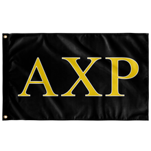 Load image into Gallery viewer, Alpha Chi Rho Fraternity Flag - Black, Maize &amp; White