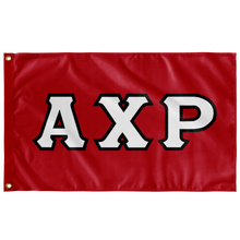 Load image into Gallery viewer, Alpha Chi Rho Greek Block Flag - Red, White &amp; Black