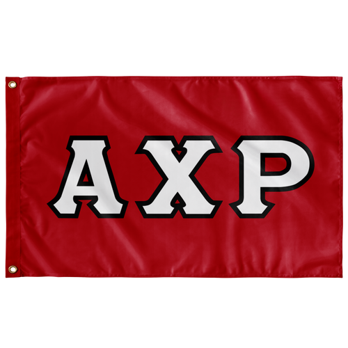 Alpha Chi Rho Greek Block Flag - Red, White & Black