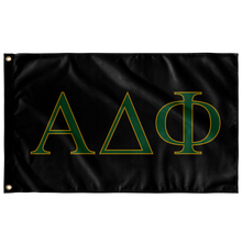 Load image into Gallery viewer, Alpha Delta Phi Fraternity Flag - Black, Dark Green &amp; Gold