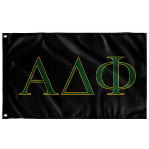 Alpha Delta Phi Fraternity Flag - Black, Dark Green & Gold