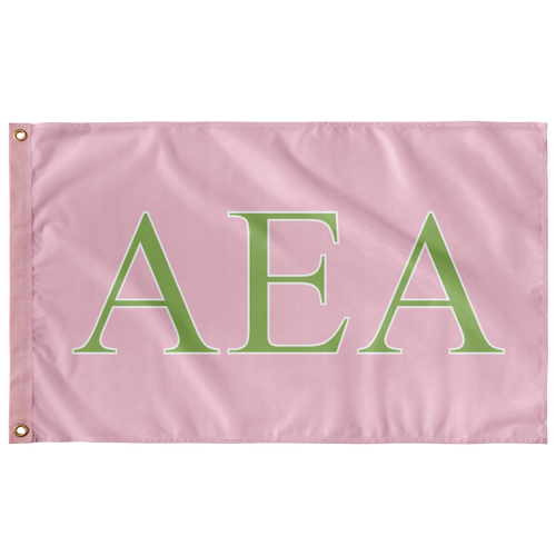 Alpha Epsilon Alpha Flag - Azalea, Grass & White