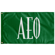 Load image into Gallery viewer, alpha epsilon phi sorority flag - green and white