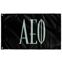 Load image into Gallery viewer, Alpha Epsilon Phi Sorority Flag - Black and Pale Green
