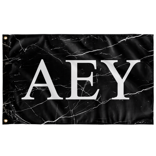 Alpha Epsilon Upsilon Black Marble Flag