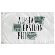 Load image into Gallery viewer, Alpha Epsilon Phi Logo With Green Sorority Flag