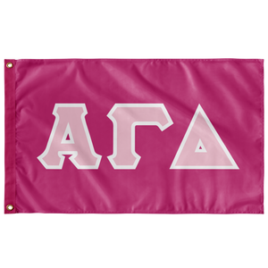 Alpha Gamma Delta Greek Block Flag - Barbie Pink