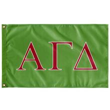 Load image into Gallery viewer, Alpha Gamma Delta Sorority Flag - Green, Red &amp; White