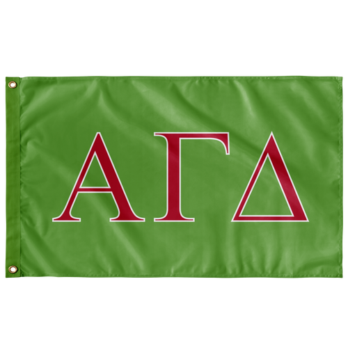 Alpha Gamma Delta Sorority Flag - Green, Red & White