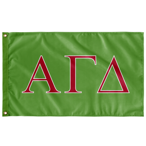 Alpha Gamma Delta Sorority Flag - Green, Red & White