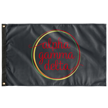 Load image into Gallery viewer, Alpha Gamma Delta Logo Sorority Flag - Grey
