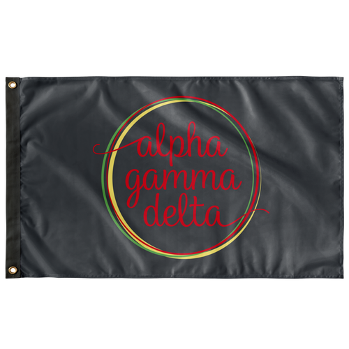 Alpha Gamma Delta Logo Sorority Flag - Grey