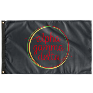 Alpha Gamma Delta Logo Sorority Flag - Grey