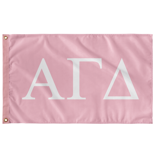 Alpha Gamma Delta Sorority Flag - Pink & White