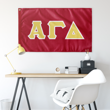 Load image into Gallery viewer, Alpha Gamma Delta Greek Block Flag - Red, Buff &amp; White