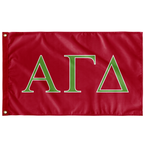 Alpha Gamma Delta Sorority Flag - Red, Green & White