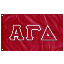 Load image into Gallery viewer, Alpha Gamma Delta Banner - Red and White