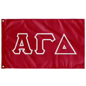 Alpha Gamma Delta Banner - Red and White