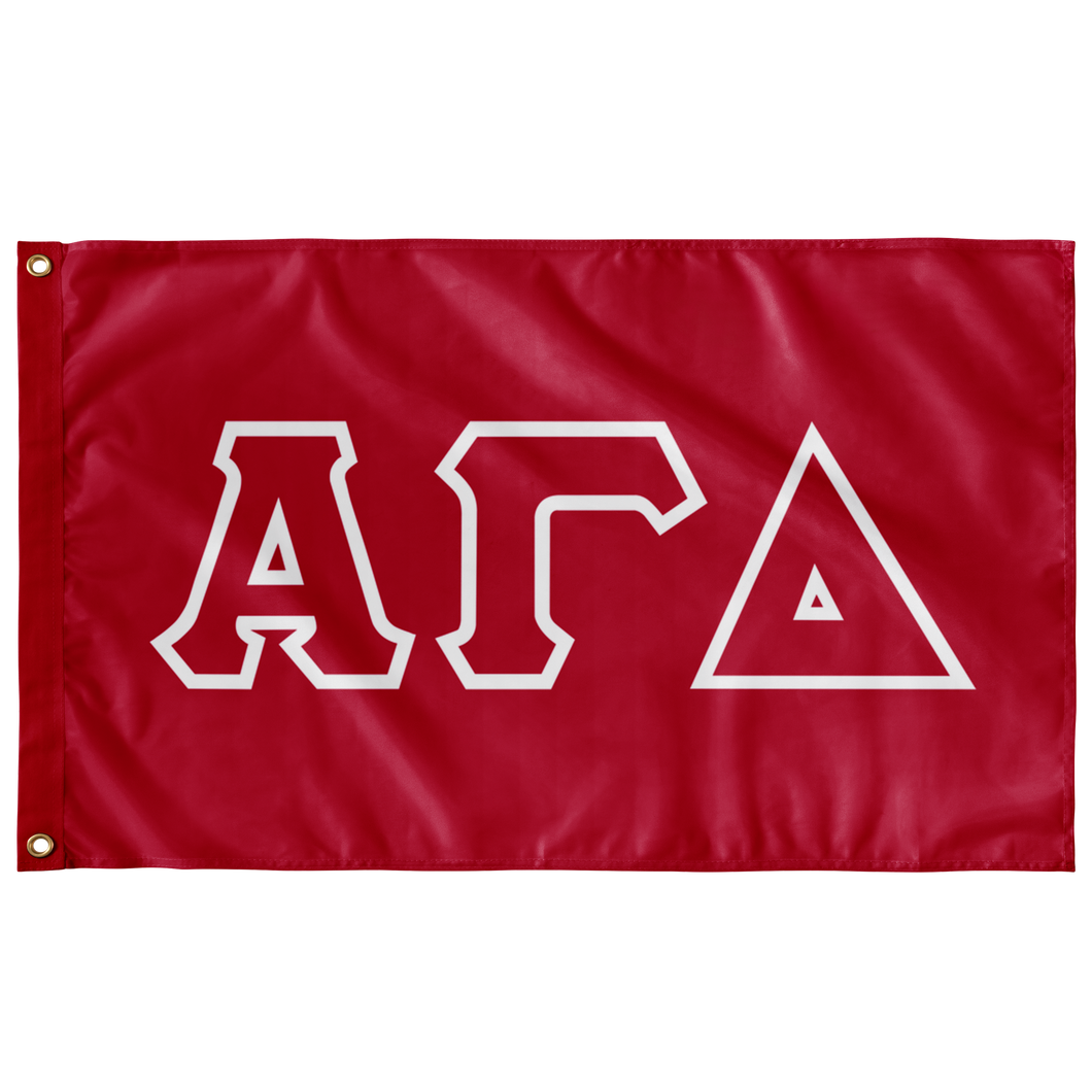 Alpha Gamma Delta Banner - Red and White