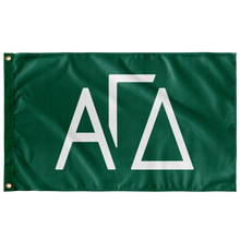 Load image into Gallery viewer, Alpha Gamma Delta Greek Letters Sorority Flag - Secondary Green &amp; White