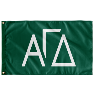 Alpha Gamma Delta Greek Letters Sorority Flag - Secondary Green & White