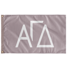 Load image into Gallery viewer, Alpha Gamma Delta Greek Letters Sorority Flag - Secondary Grey &amp; White