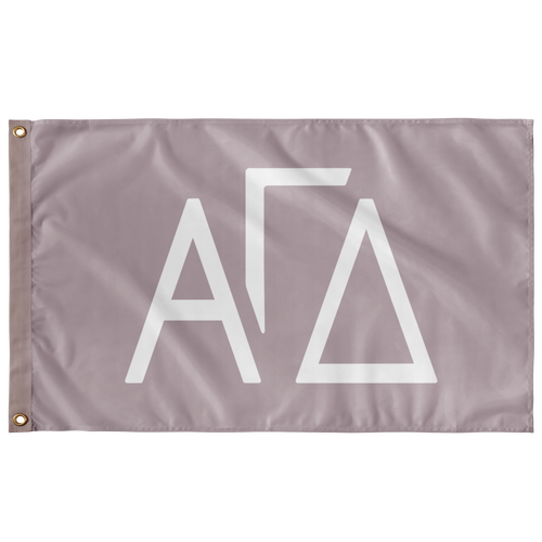 Alpha Gamma Delta Greek Letters Sorority Flag - Secondary Grey & White