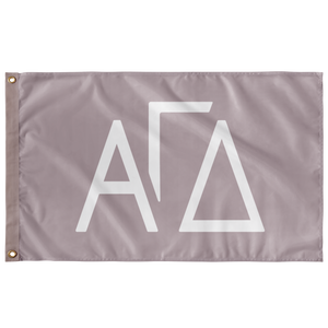 Alpha Gamma Delta Greek Letters Sorority Flag - Secondary Grey & White