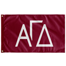 Load image into Gallery viewer, Alpha Gamma Delta Greek Letters Sorority Flag - Secondary Red &amp; White