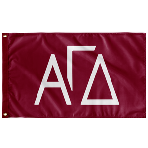 Alpha Gamma Delta Greek Letters Sorority Flag - Secondary Red & White