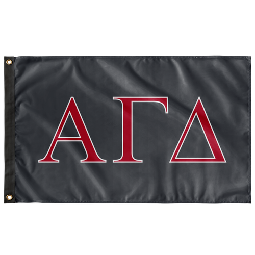 Alpha Gamma Delta Sorority Flag - Cool Grey, Red & White
