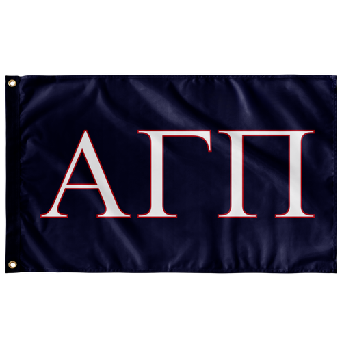 Alpha Gamma Pi Fraternity Flag - Navy, White & Red