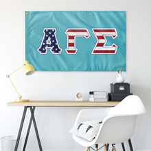 Load image into Gallery viewer, Alpha Gamma Sigma American Flag - Turquoise