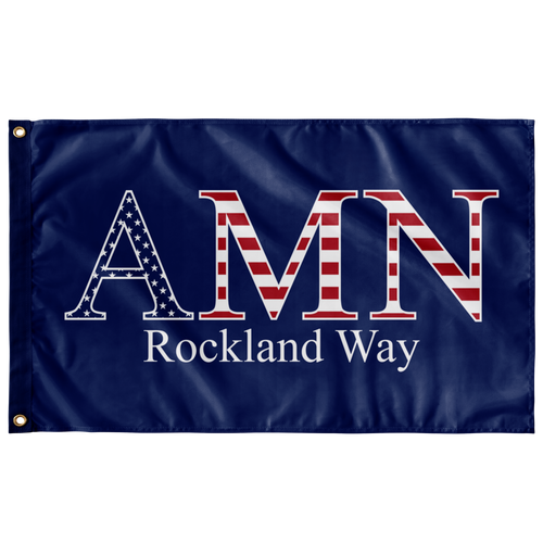 Alpha Mu Nu Rockland Way USA Flag - Blue