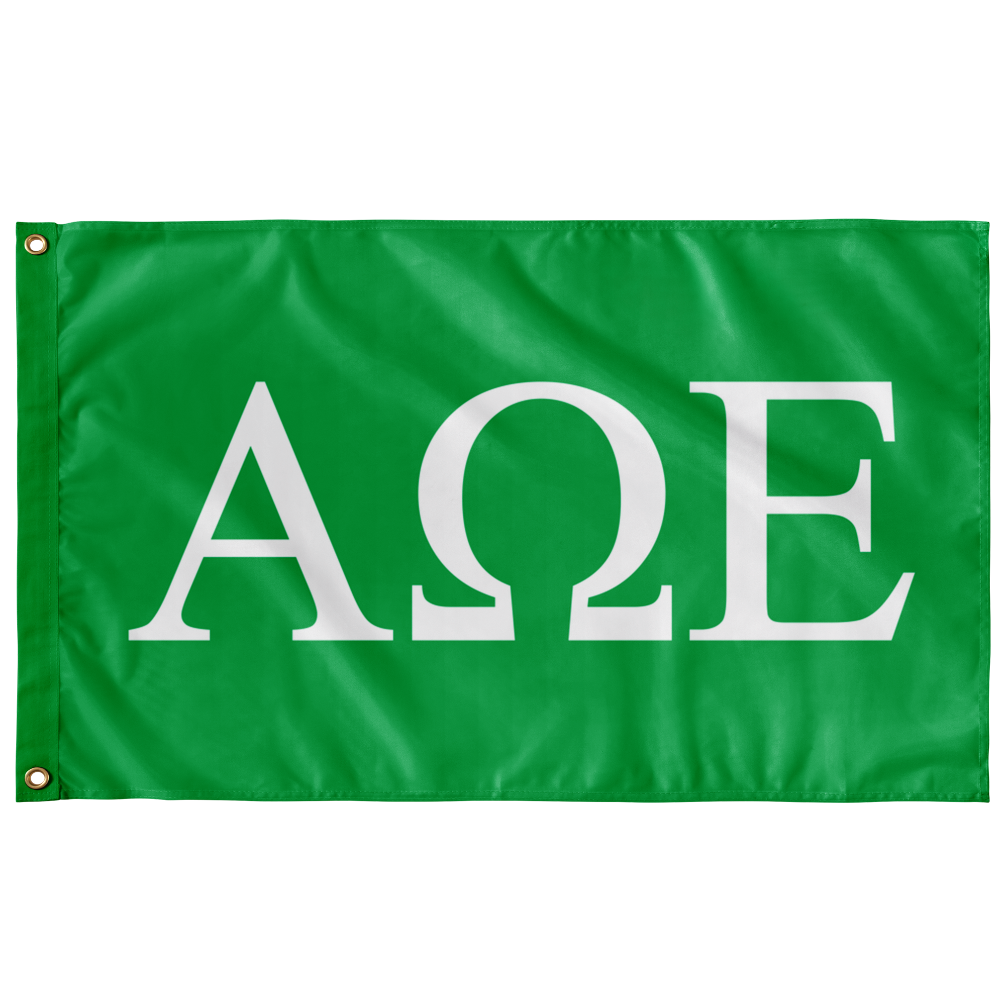 Alpha Omega Epsilon Sorority Flag Green White