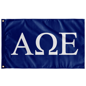 Alpha Omega Epsilon Flag - Sorority Banners - Royal - White