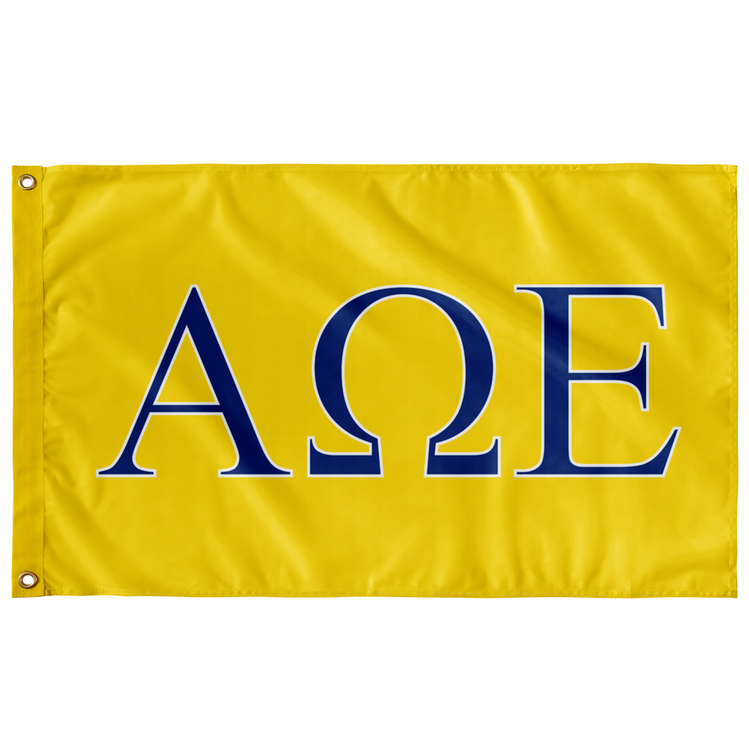 Alpha Omega Epsilon Banner - Yellow