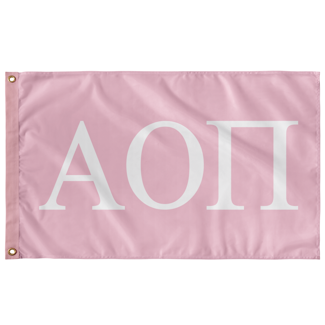 Alpha Omicron Pi Flag - Pink