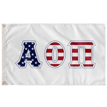 Load image into Gallery viewer, Alpha Omicron Pi Stars And Stripes Greek Flag