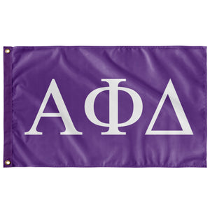 Alpha Phi Delta Fraternity Flag - Grape & White
