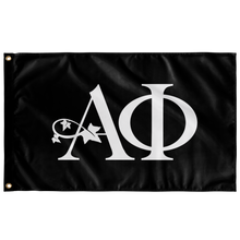 Load image into Gallery viewer, Alpha Phi Black and White Sorority Flag - Logo