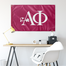 Load image into Gallery viewer, Alpha Phi Wall Flag - Bright Pink