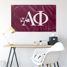 Load image into Gallery viewer, alpha phi wall banner - bordeaux