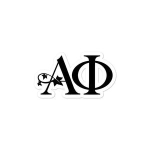 alpha phi logo sticker - black