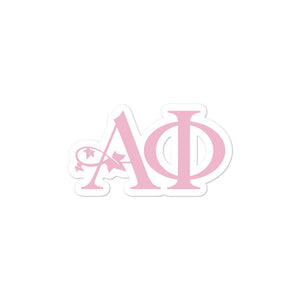 alpha phi logo sticker - pink