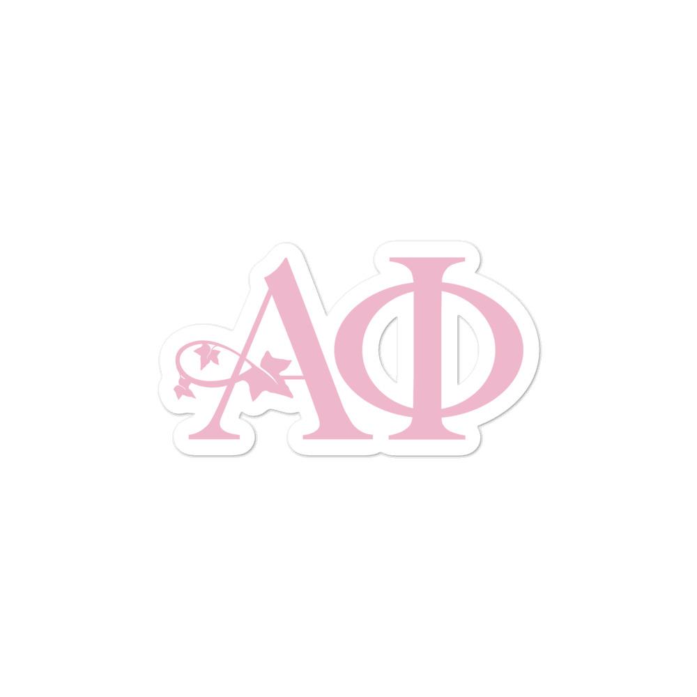 alpha phi logo sticker - pink