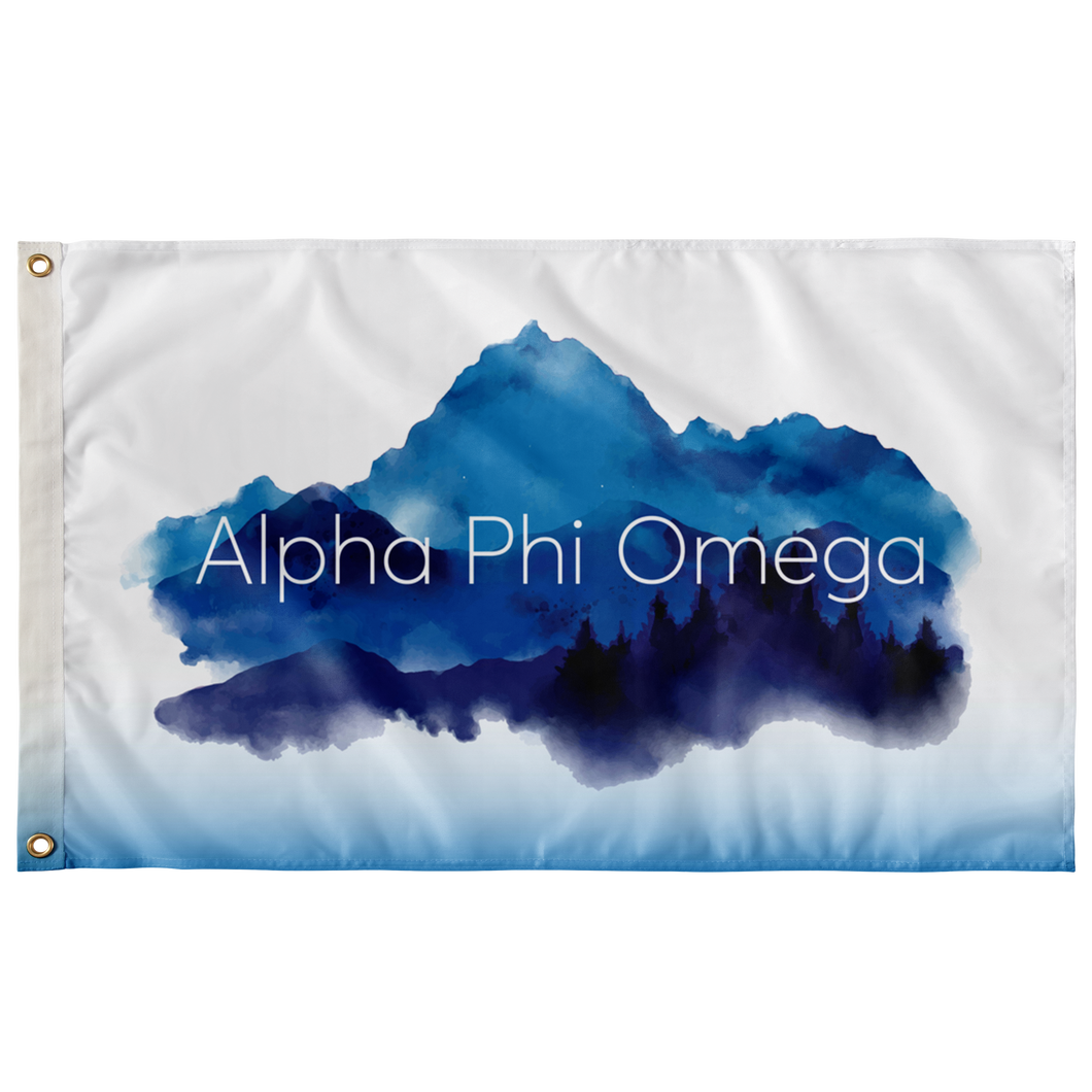 Alpha Phi Omega Blue Mountain Fraternity Flag