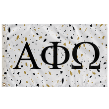 Load image into Gallery viewer, Alpha Phi Omega Terrazzo Gold Banner