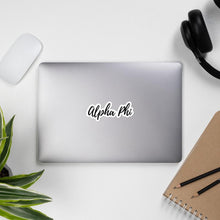 Load image into Gallery viewer, Alpha Phi Script Sticker - Black